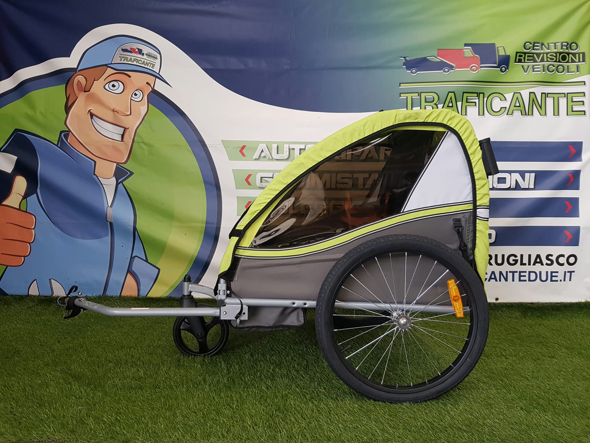 Rimorchio bici per bambini