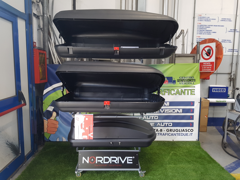 BOX TETTO NORDRIVE NERO GOFFRATO 330LT